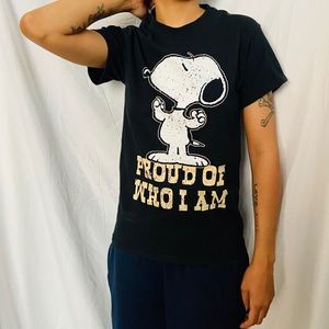 Snoopy Proud of who I am pride equality T-shirt